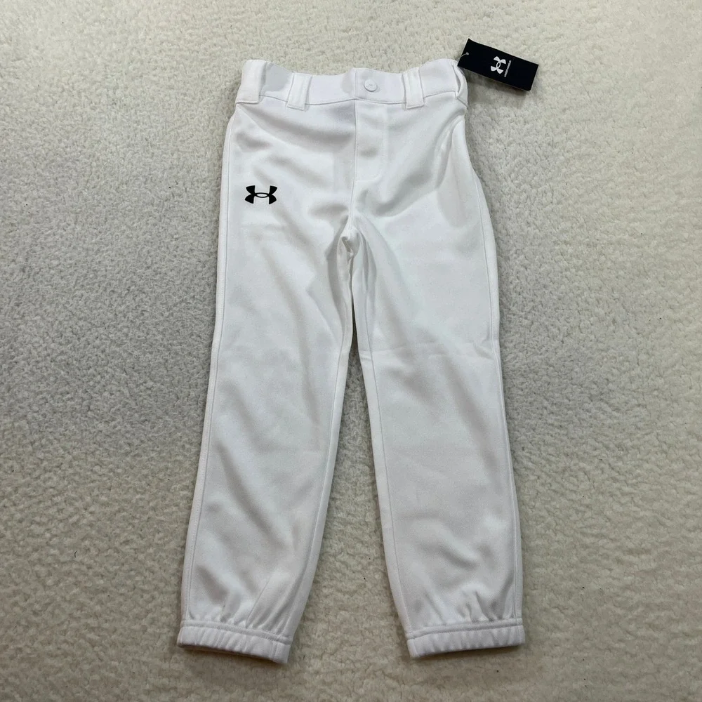 Under Armour Baseball Pants Boys 5 White 27555033-10 T-Ball Athletic Uniform